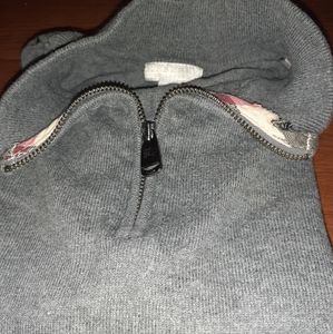 Burberry 10 Y zip collar grey sweater